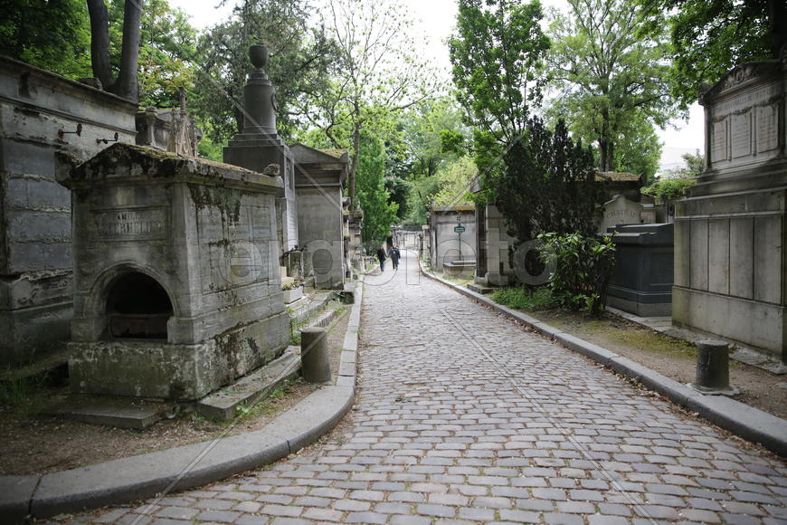 Аллея на кладбище
