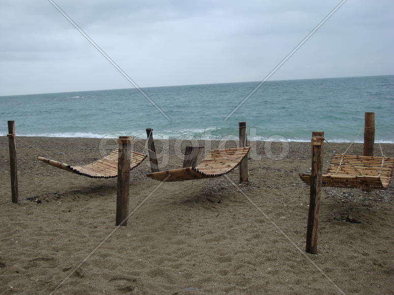 гамаки на пляже