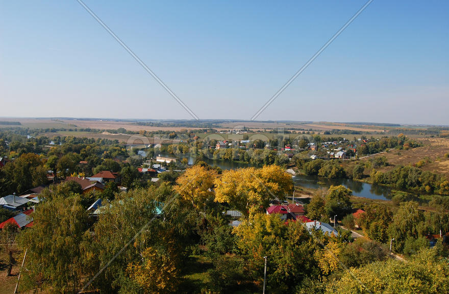 ЗАРАЙСК. Вид со сторожевой башни на реку Осетр