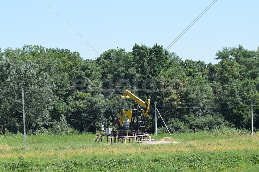 The pumping unit as the oil pump installed on a well. Equipment of oil fields