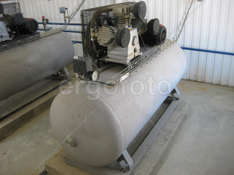 Air compressor. equipment for creation of pressure  air. Equipment for primary oil refining