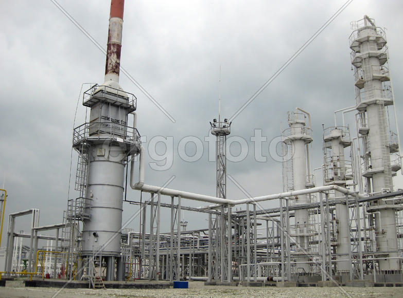 The oil refinery. Equipment for primary oil refining                            