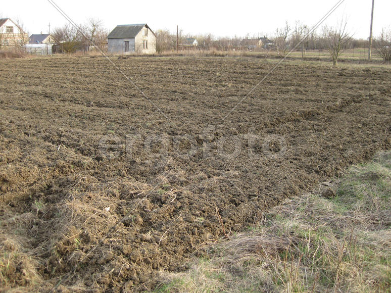 Disc harrow plow the garden. Private infield. Caring for the soil. Preparation for sowing
