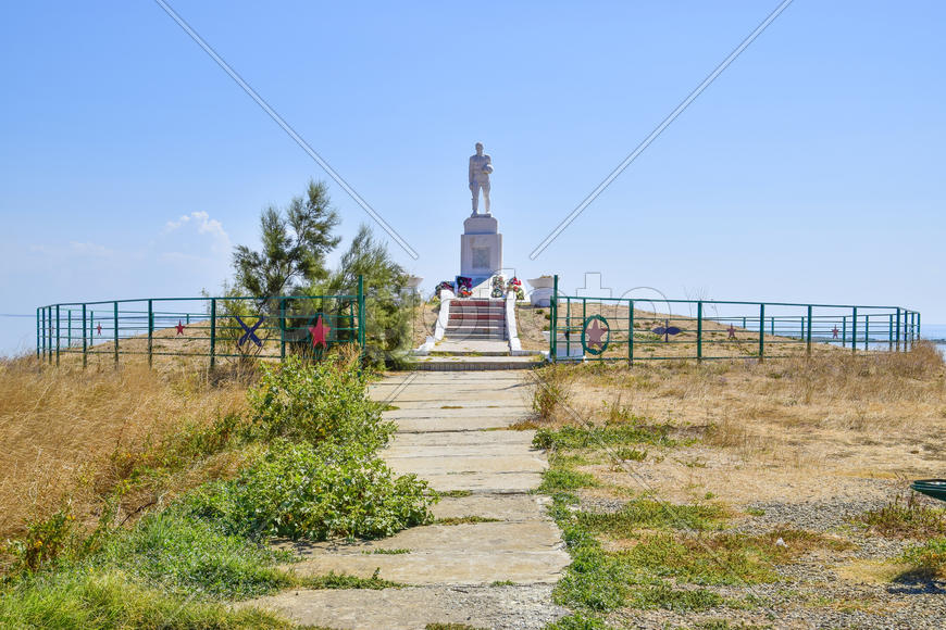 Russia, Veselovka - September 6, 2016: Monument to fallen soldiers in World War II.