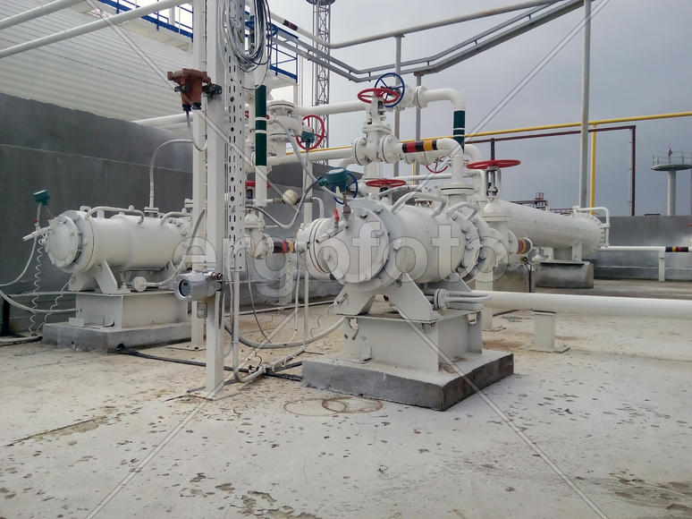 The pump for pumping hot products of oil refining. Equipment refinery                             