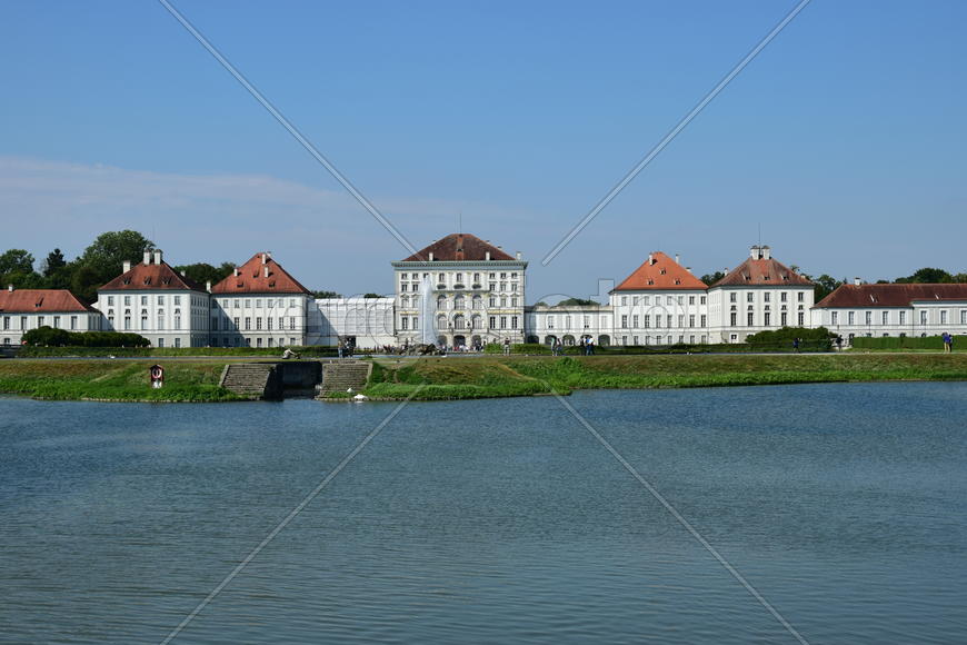 Германия, Мюнхен, панорама на замок Нимфенбург 