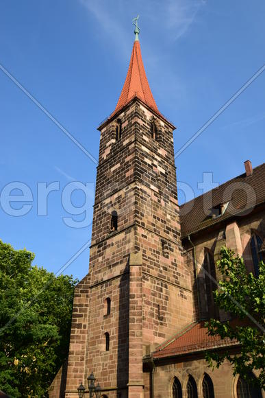 Германия - город Нюрнберг. Башня старинного замка 