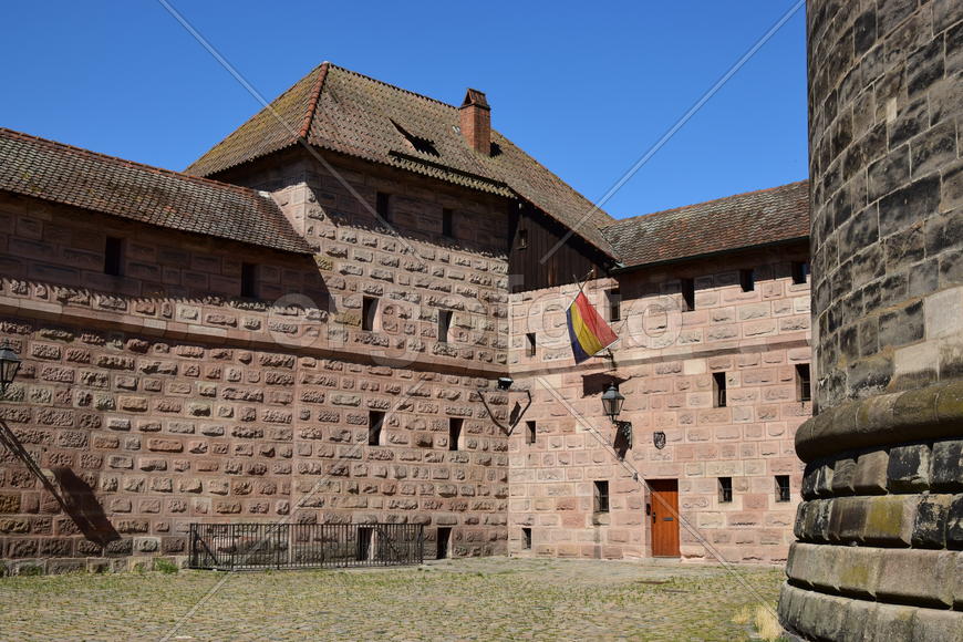 Германия - город Нюрнберг. Фасад крепости