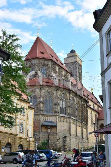 Германия - город Бамберг. Фасад старинного здания
