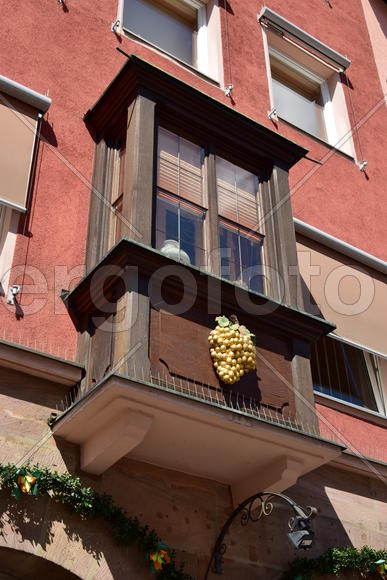 Германия - город Нюрнберг. Старинные деревянные балконы 