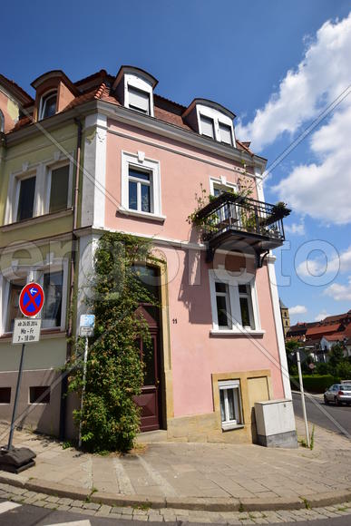 Германия - город Бамберг.Старинные жилые дома в немецком стиле 