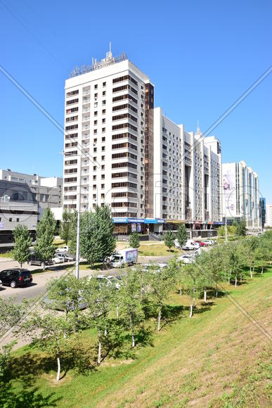 Астана - многоэтажные современные здания. Казахстан 