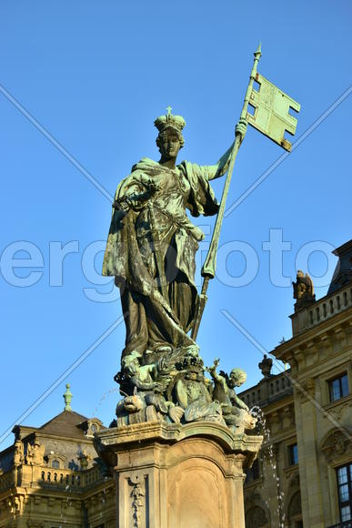 Город Вюрцбург Статуя 