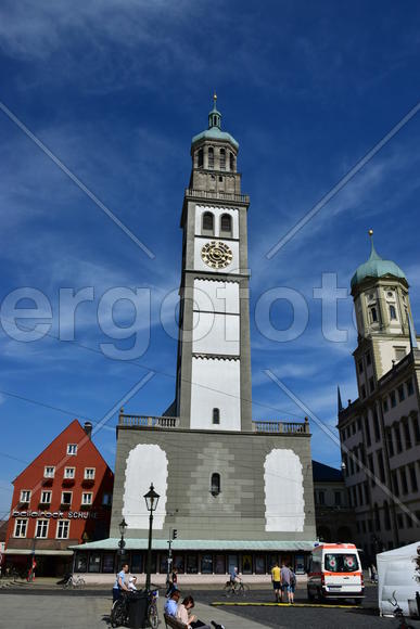 Германия, Аугсбург, башня с часами 