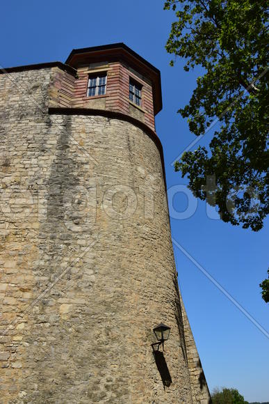 Германия - Город Вюрцбург, древние  башни замка 