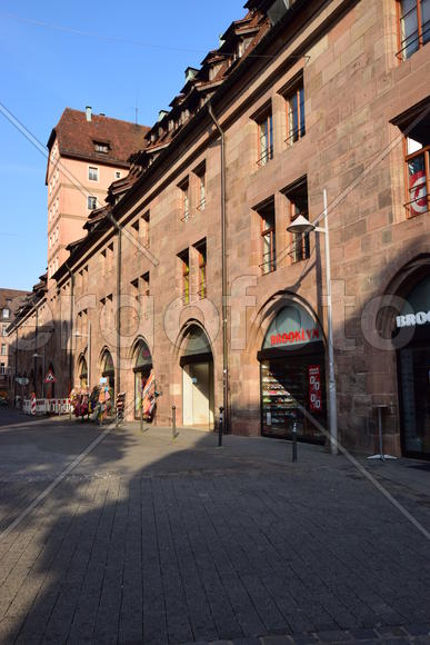 Германия - город Нюрнберг. Фасад старинного здания 