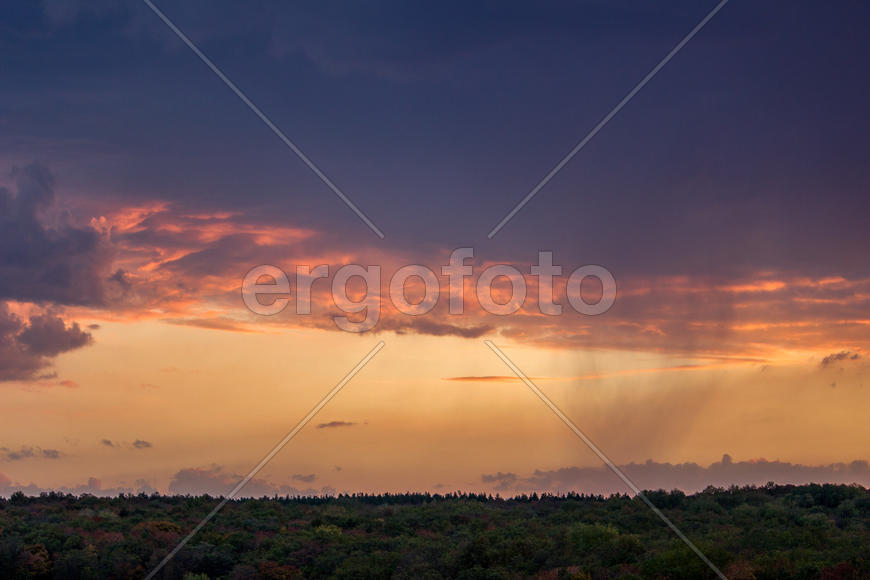 007  Небо над Арбековским лесом в Запрудном. Пенза. 26.09.2015