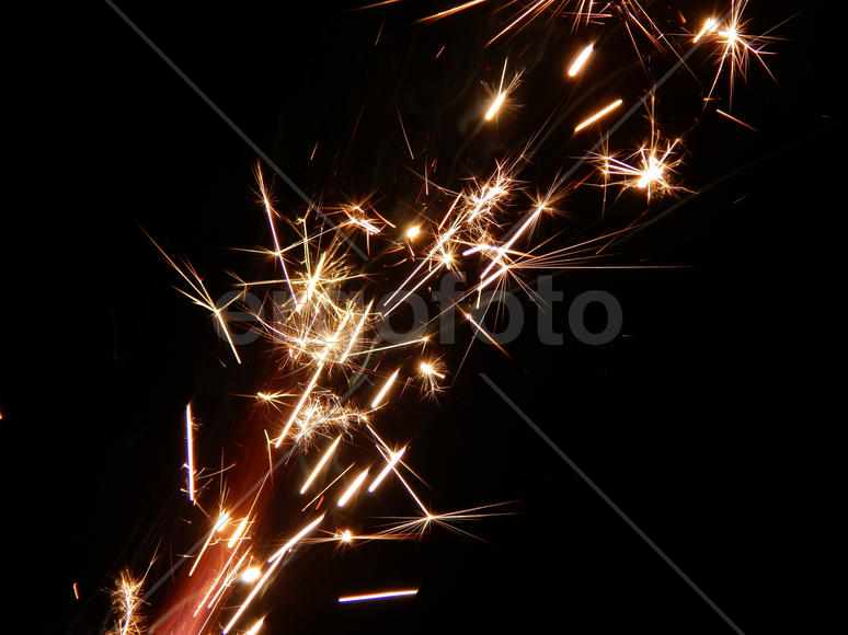 Sparklers against a black background