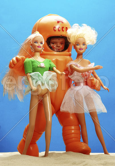 Soviet astronaut and Barbie