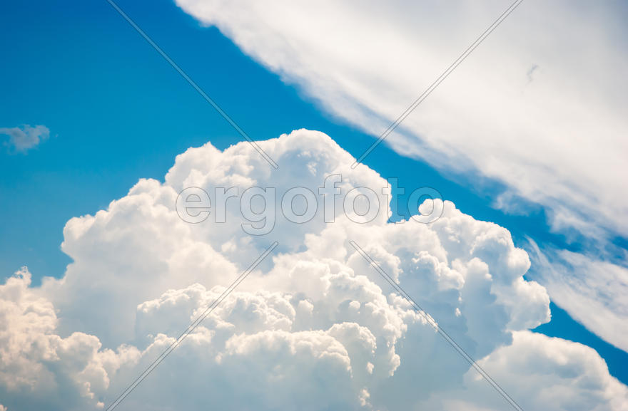 Blue sky and various cloud formations