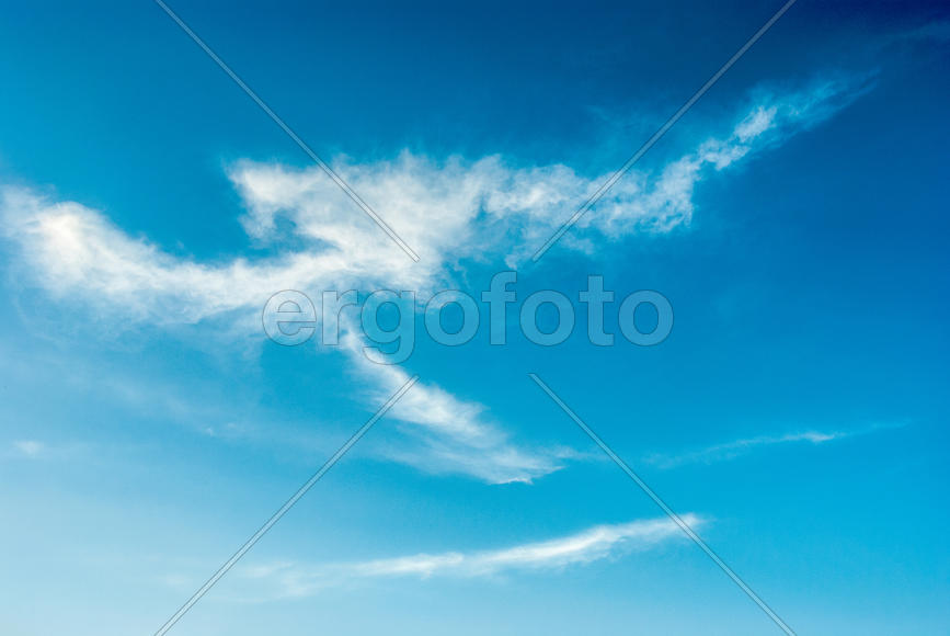 Blue sky and various cloud formations