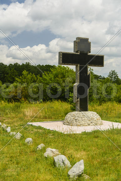 Monastery of Our Lady of Kazan. Cross in the field.