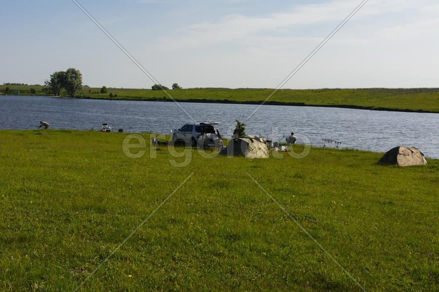 Fishing in private lake