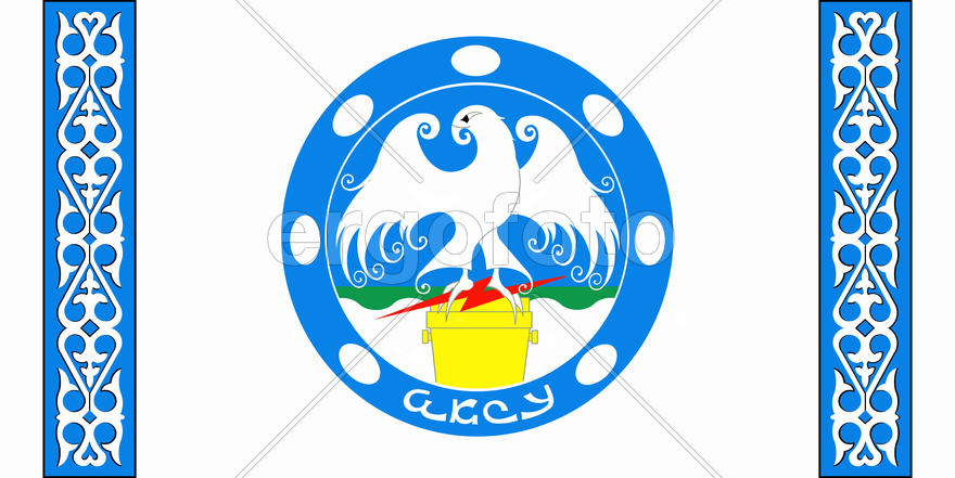 Флаг города Аксу (Aksu). Казахстан