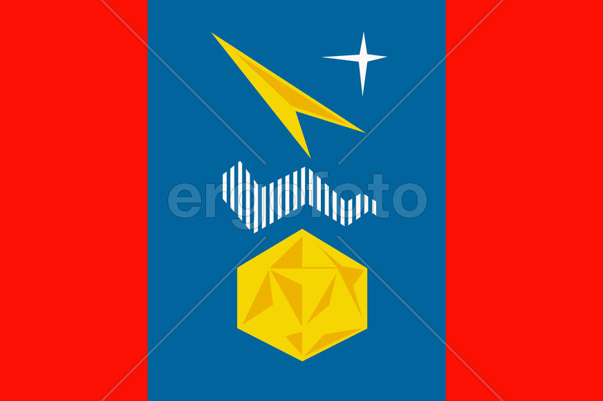 Флаг города Мирного (Mirny). Архангельская область