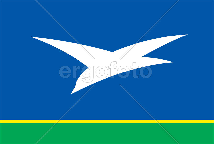 Флаг  Чеховского района. Московская область