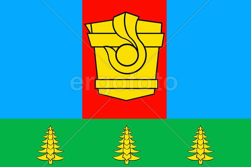 Флаг города Гурьевск (Guryevsk). Кемеровской области