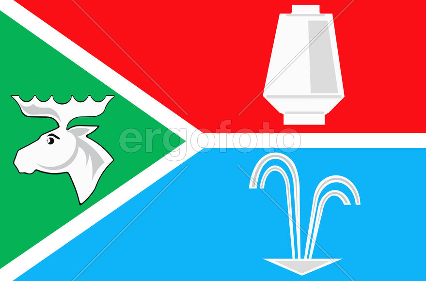 Флаг города Лосино-Петровский.Московская область