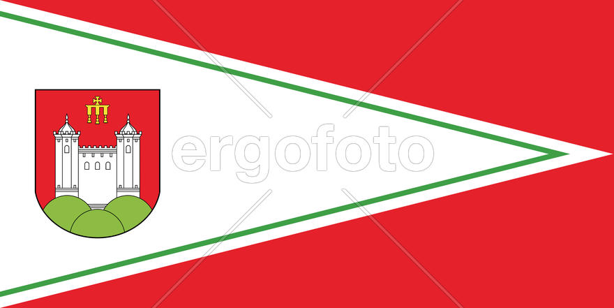 Флаг города Чашники (Chashniki). Беларусь