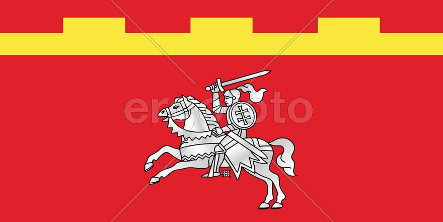 Флаг города Лепеля (Lepel). Республика Беларусь
