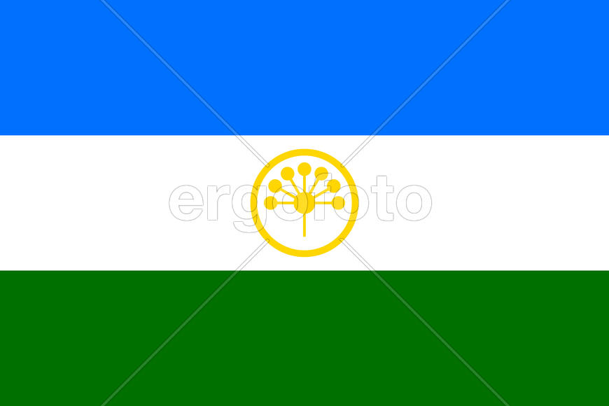 Флаг Башкирии (Bashkortostan)