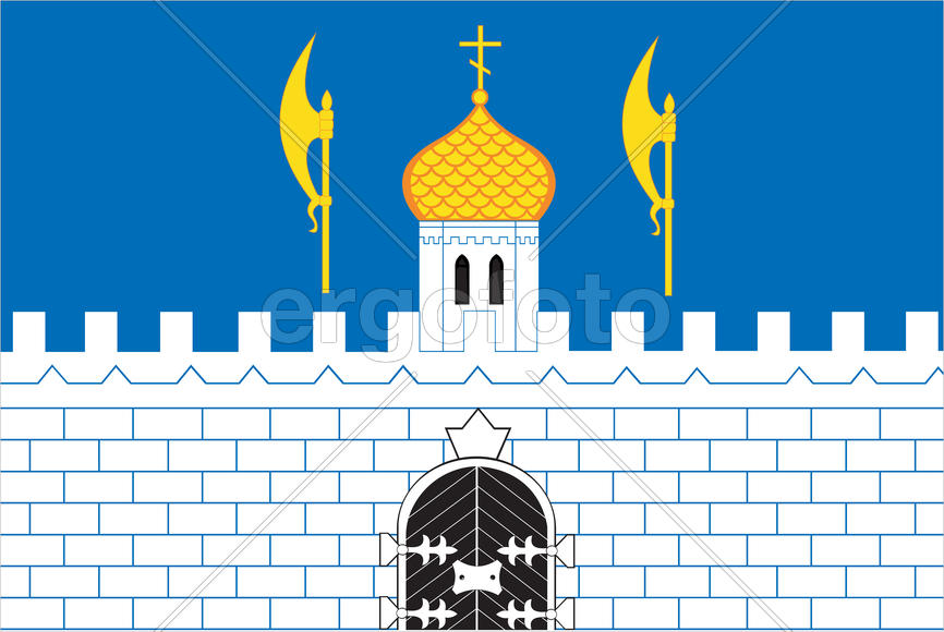 Флаг города Сергиев-Посад. Московская область