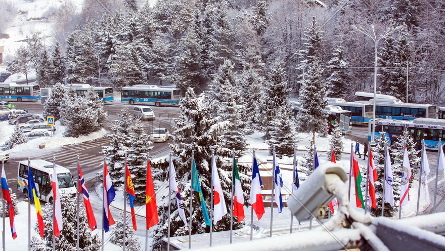 Город Алматы зимой
