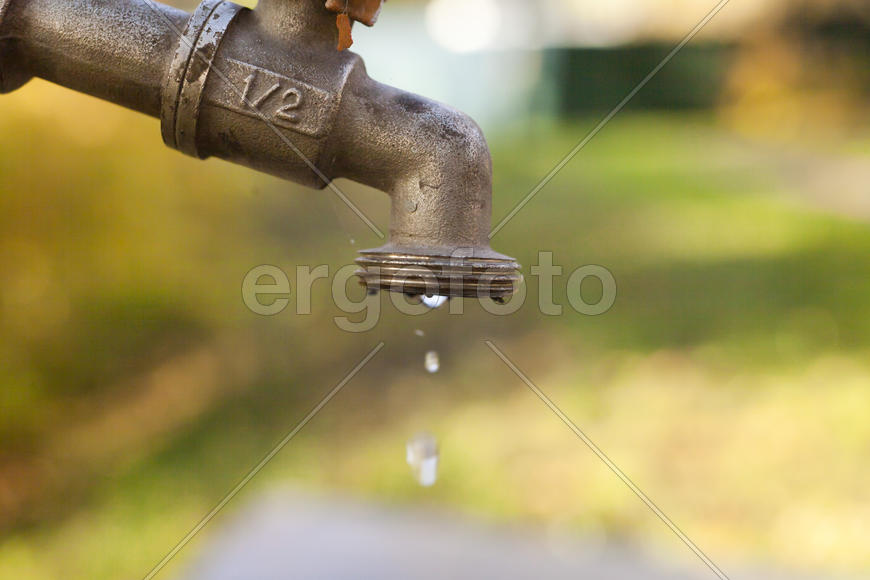 The water tap is not tightly screwed and lose water