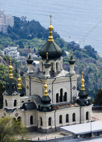 Orthodox church in a daylight in an ancient place