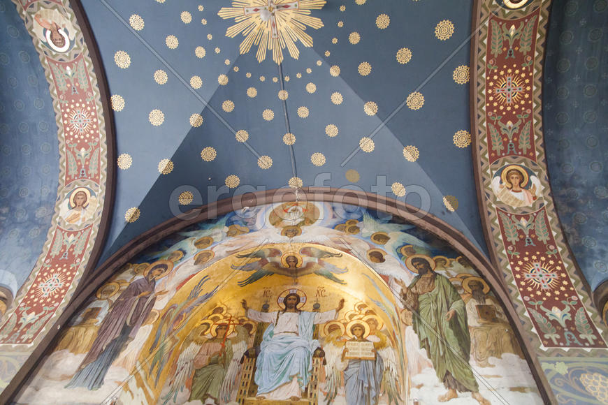 Frescos in an ancient Orthodox church were damaged from time