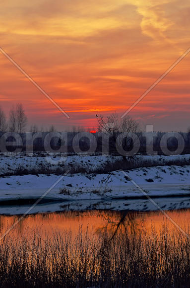Закат на реке Клязьме