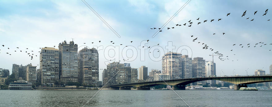 Каир. Мост через Нил.