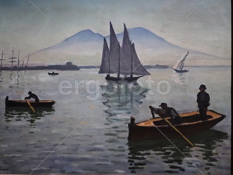 Картина Альбера Марке "Парусник в Неаполе", 1909. 