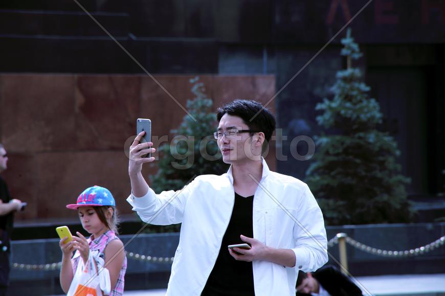 Китайский турист на Красной площади