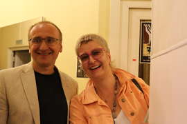 Писатель Татьяна Витальевна Устинова и её муж на радиостанции Шансон