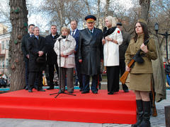  Открытие памятника ополченцам Замоскворечья 23 апреля 2015 года