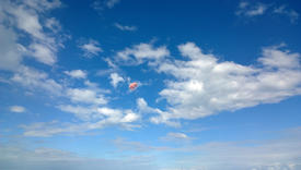 Parachute in the Mexican sky