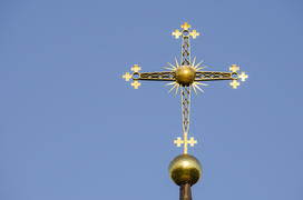 Беларусь, Минск: крест Никольской церкви.