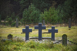 Кладбище немецких солдат времен Первой мировой войны в деревне Засвирь