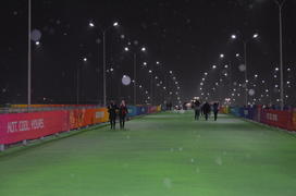 Сочи. Олимпийский парк, Дождь в ночи